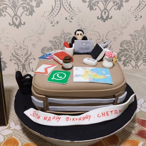 Workaholic Guy Professional Theme Cake Delivery in Faridabad