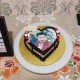 Heart Shape Chocolate Photo Cake Delivery in Faridabad