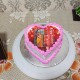 Heart Shape Pineapple Photo Cake Delivery in Faridabad