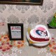 Red Velvet Heart Photo Cake Delivery in Faridabad