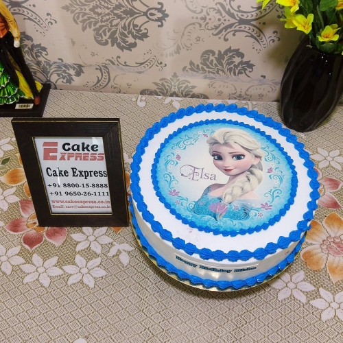Frozen Elsa Photo Cake in Faridabad