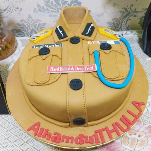 Police Uniform Theme Fondant Cake Delivery in Faridabad