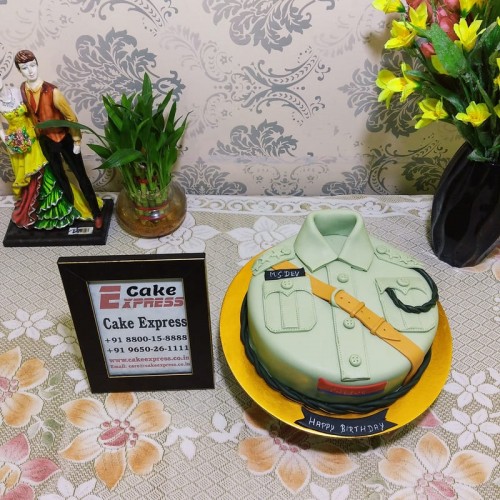 Indian Police Birthday Cake in Faridabad