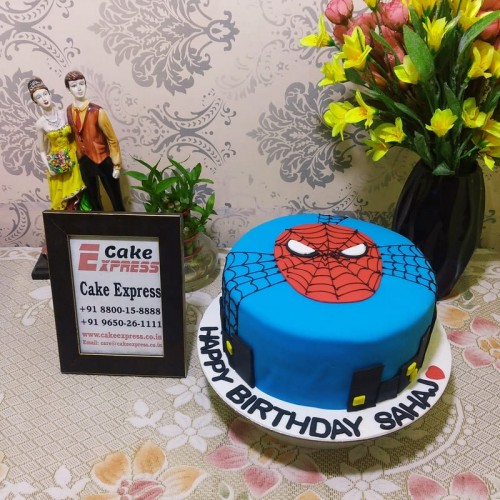 Delicious Spiderman Fondant Cake Delivery in Faridabad