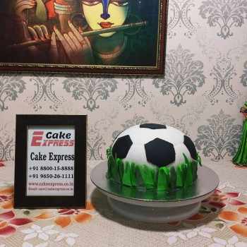 Football Shape Fondant Cake