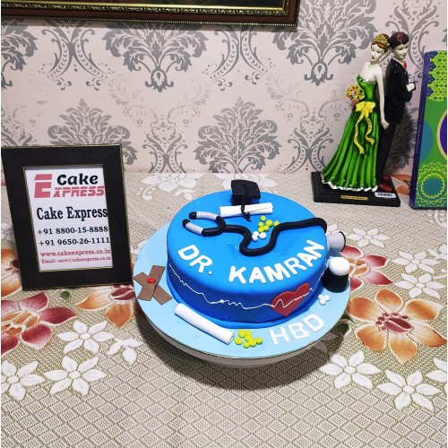 Doctor Birthday Fondant Cake Delivery in Faridabad