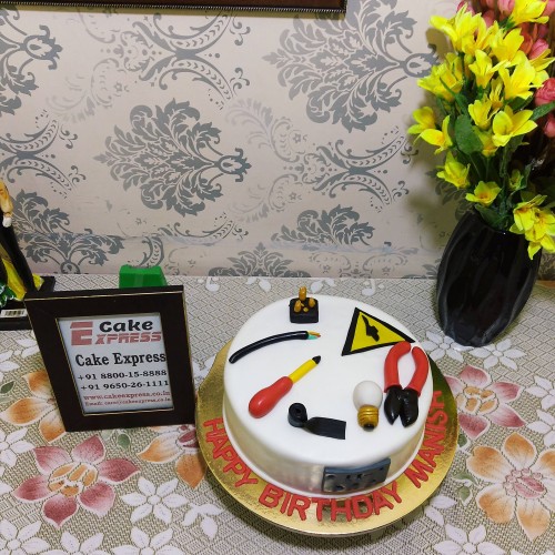 Electrician Tools Theme Fondant Cake in Faridabad