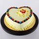 Heart Shaped Butterscotch Gems Cake Delivery in Faridabad
