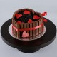 Heart Shaped KitKat Cake Delivery in Faridabad