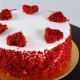 Red Hearts Velvet Cake Delivery in Faridabad