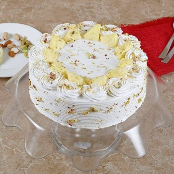 Vanilla Flavored Pista Rasmalai Cake Vanilla Flavored Pista Rasmalai Cake