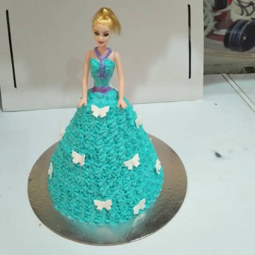 Barbie Doll in Green Dress Cake Delivery in Faridabad
