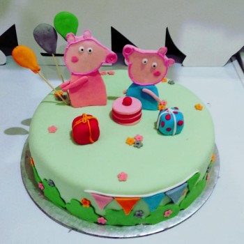Peppa Pig Designer Theme Cake Peppa Pig Designer Theme Cake