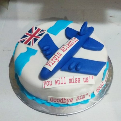 Virgin Plane Birthday Cake Delivery in Faridabad