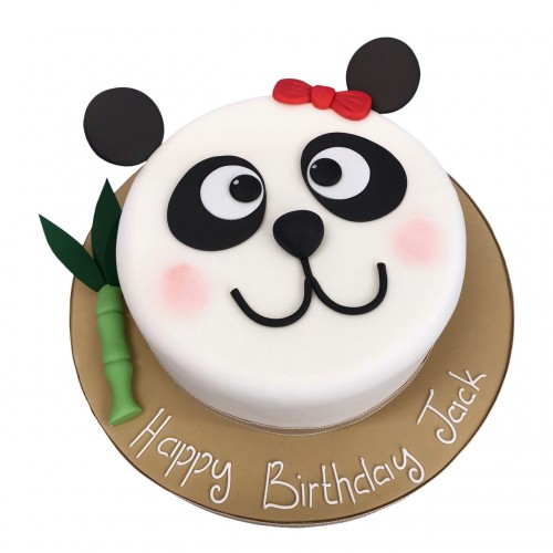 Panda Party Fondant Cake Delivery in Faridabad