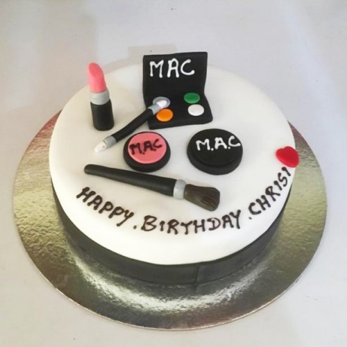 Simple Makeup Fondant Cake Delivery in Faridabad