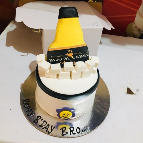 Black Lable Theme Cake Delivery in Faridabad