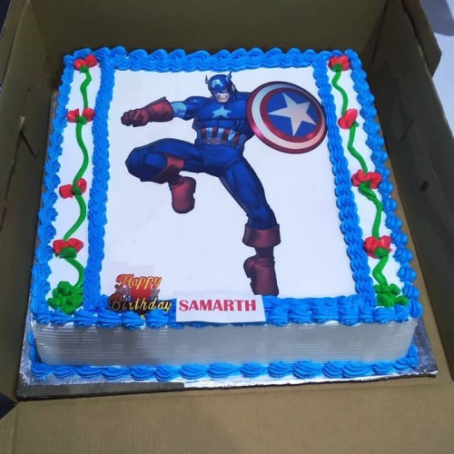 Captain America Photo Cake Delivery in Faridabad