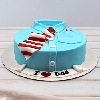 Dad Shirt & Tie Fondant Cake Dad Shirt & Tie Fondant Cake