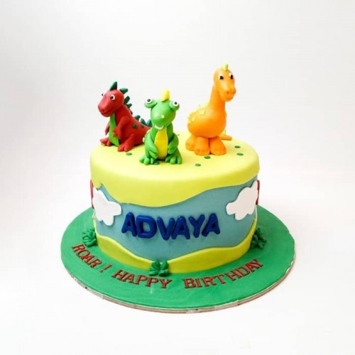 Dinosaur Diaries Fondant Cakes Delivery in Faridabad
