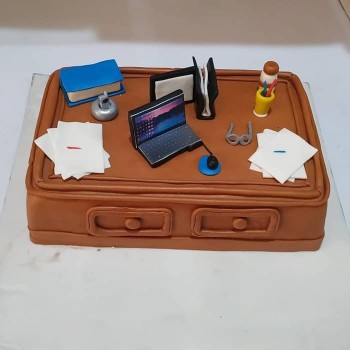 Office Table Theme Fondant Cake Office Table Theme Fondant Cake