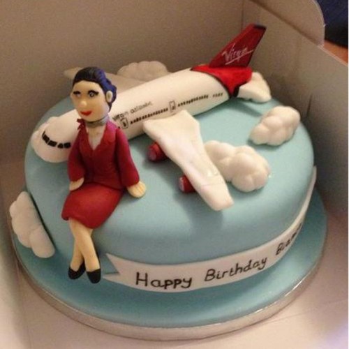 Air Hostess Themed Cake Delivery in Faridabad