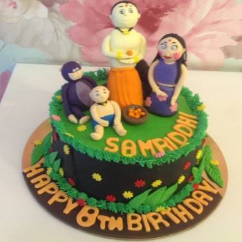 Chhota Bheem & Chutki Fondant Cake Chhota Bheem & Chutki Fondant Cake