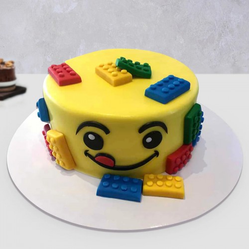 Lego Bricks Fondant Cake Delivery in Faridabad