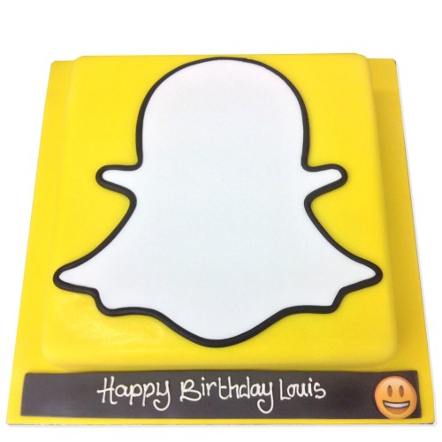 Snap Chat Logo Fondant Cake Delivery in Faridabad