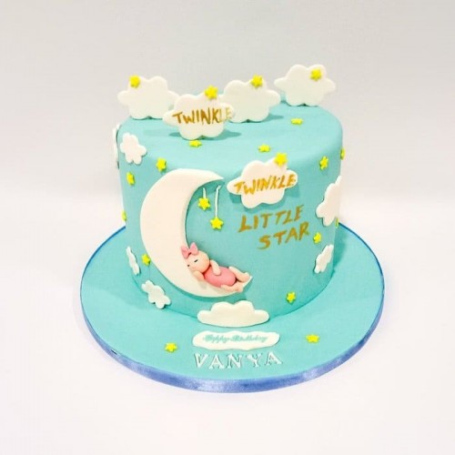 Cloud & Stars Baby Shower Cake Delivery in Faridabad