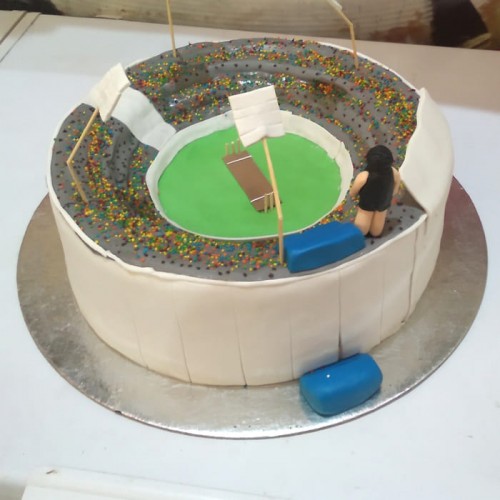 Cricket Ground Theme Cake Delivery in Faridabad