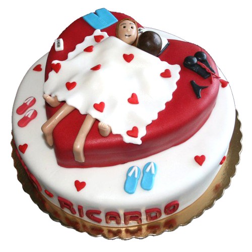 Honeymoon Themed Bachelor Party Cake Delivery in Faridabad