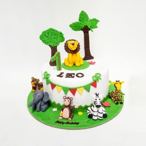 King Of The Jungle Fondant Cake Delivery in Faridabad