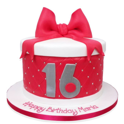 Red Hat Box Fondant Cake Delivery in Faridabad