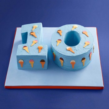 10 Number Blue Cream Cake 10 Number Blue Cream Cake