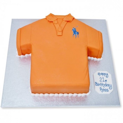 Orange Polo Shirt Fondant Cake Delivery in Faridabad