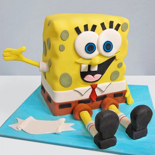 Spongebob Fondant Cake Delivery in Faridabad