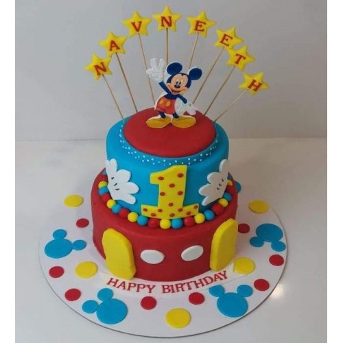 Mickey Mouse Fondant Theme Cake Delivery in Faridabad