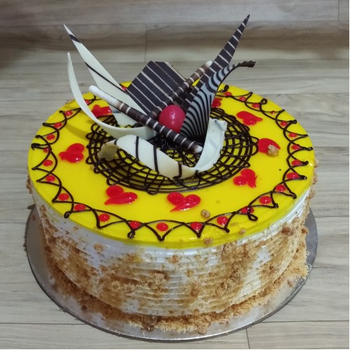 Butterscotch Birthday Jelly Cake Delivery in Faridabad