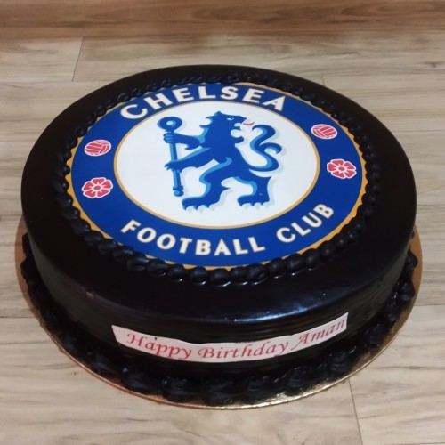 Chelsea Football Club Logo Photo Cake Delivery in Faridabad