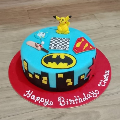 Customized Superhero Cake For Kids Delivery in Faridabad