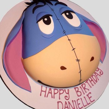 Eeyore Face Birthday Fondant Cake