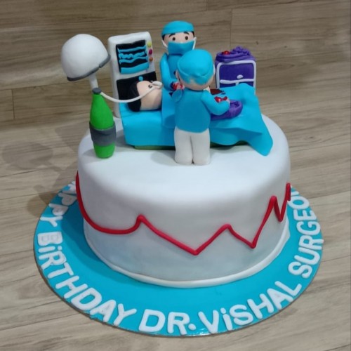 Surgery Theme Fondant Cake Delivery in Faridabad