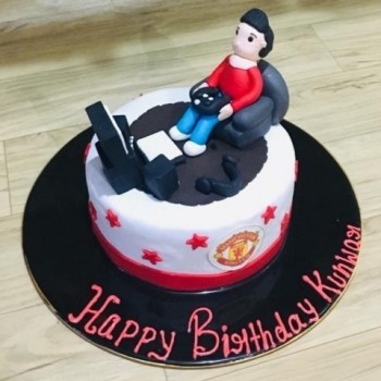 Video Game Lover Fondant Cake Video Game Lover Fondant Cake