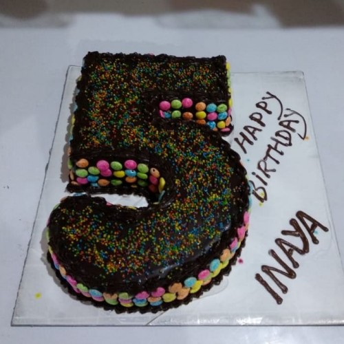 5 Number Chocolate Cake Delivery in Faridabad