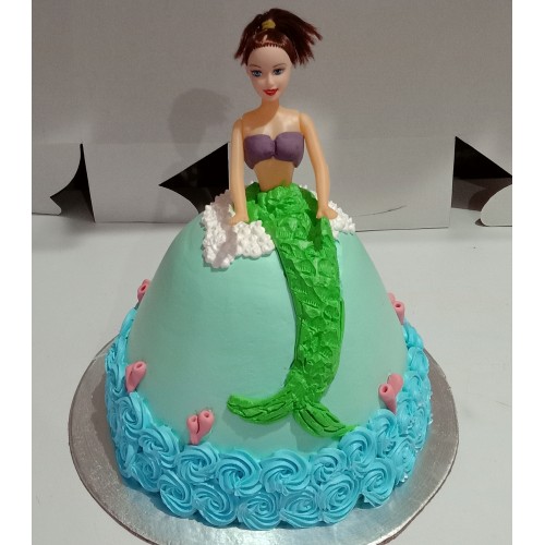 Barbie Mermaid Doll Cake Delivery in Faridabad