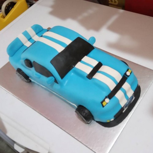Blue Designer Car Fondant Cake Delivery in Faridabad