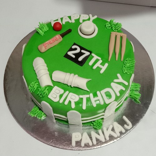 Cricket Theme Fondant Cake Delivery in Faridabad