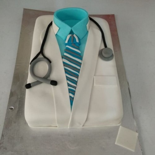 Doctor Uniform Fondant Cake Delivery in Faridabad