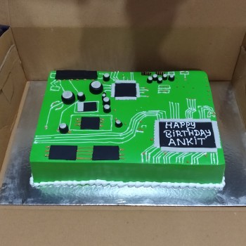 Electronic Circuit Theme Cake Electronic Circuit Theme Cake